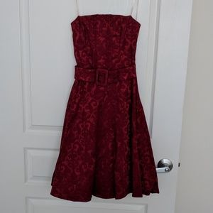 Red Strapless Dress